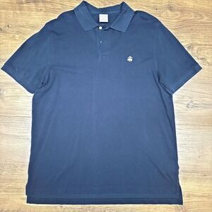 Brooks Brothers Mens XL Navy Golden Fleece Stretch‎ Supima Polo Shirt Preppy
